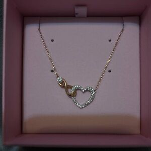 NEW SWAROVSKI ROSE GOLD/ SILVER NECKLACE